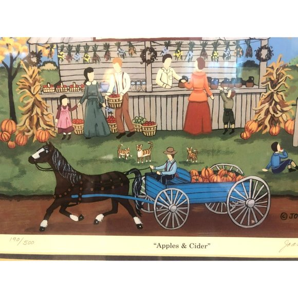 Joan Boyer Kopp Apples & Cider, Numbered and Signed Print, Certificate attached - Picture 3 of 7